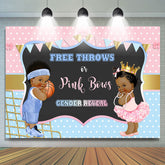 Basketball Oder Bögen Geschlecht Aufdecken Baby Dusche Hintergrund